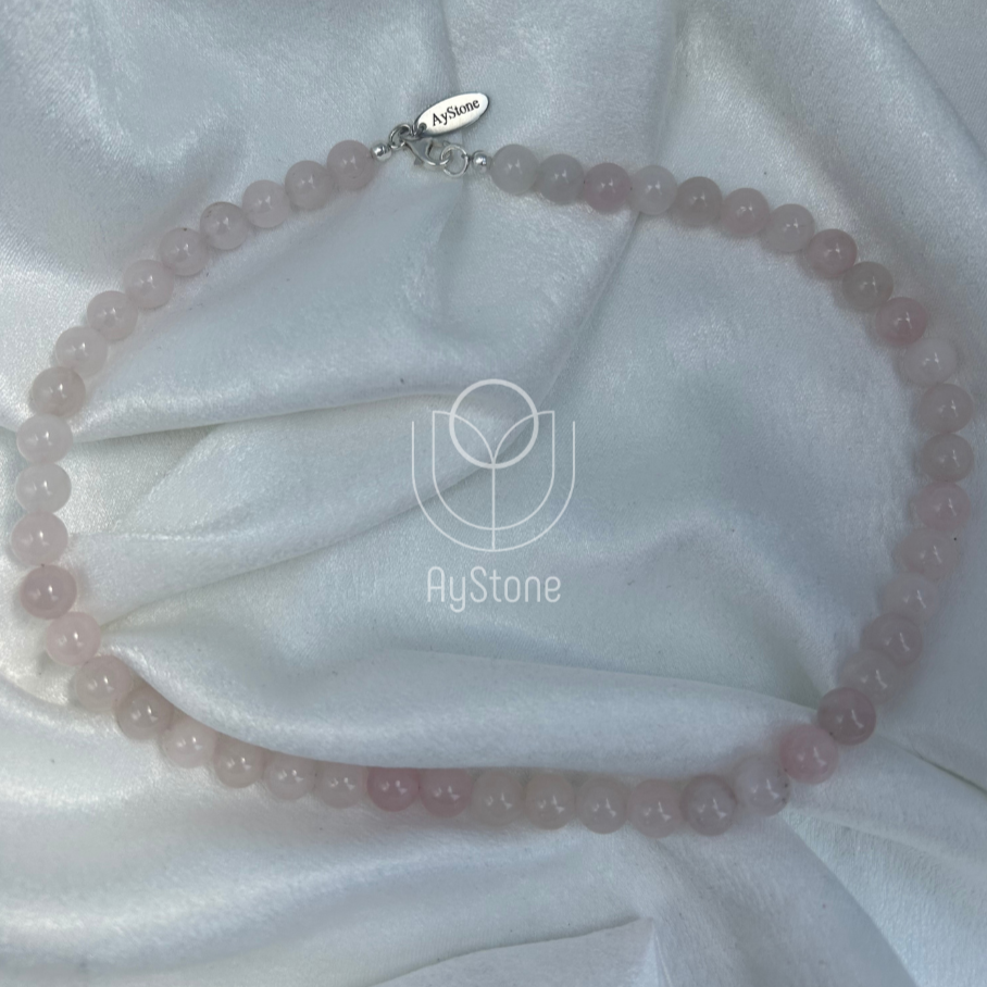 Edelsteinkette Rosenquarz