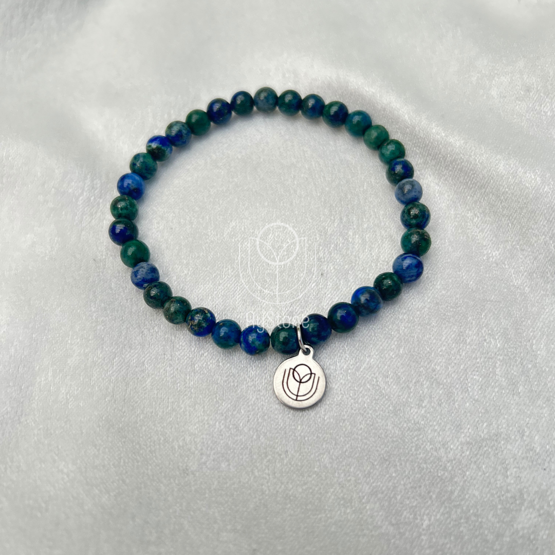 Edelsteinarmband Azurit-Chrysokoll