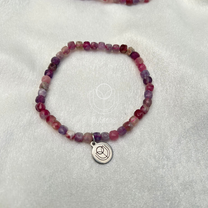 Edelsteinarmband Lepidolith mit Turmalin