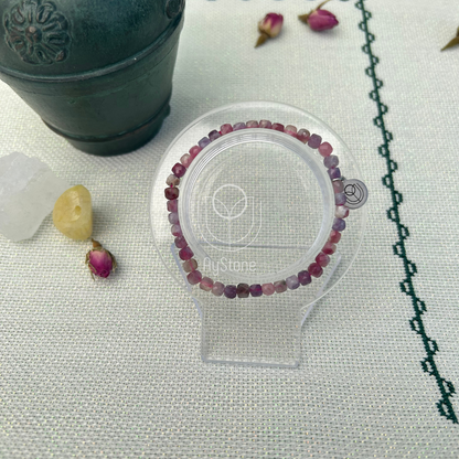 Edelsteinarmband Lepidolith mit Turmalin