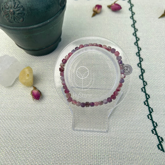 Edelsteinarmband Lepidolith mit Turmalin
