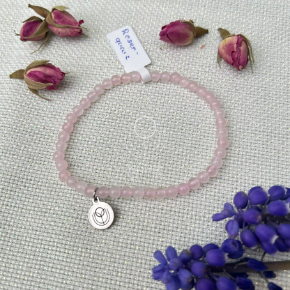 Edelsteinarmband Rosenquarz
