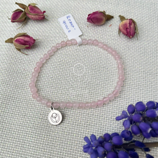 Edelsteinarmband Rosenquarz