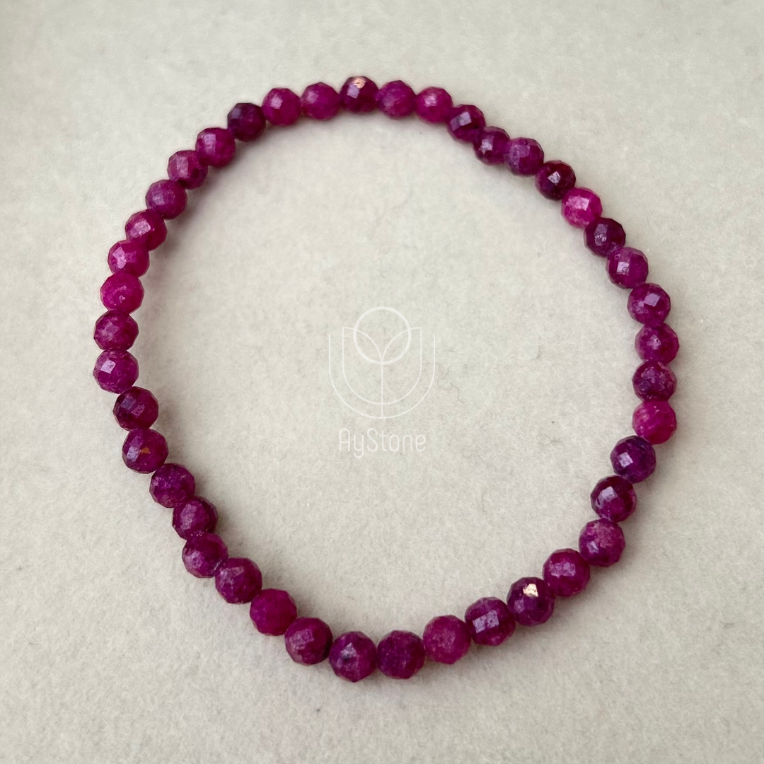 Edelsteinarmband Rubin