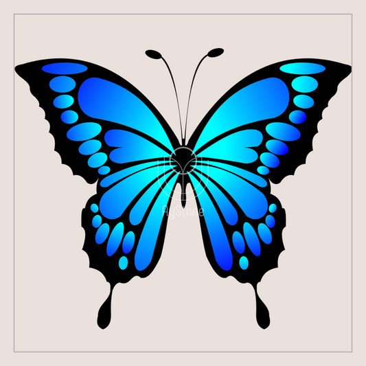 Energiearbeit blauer Schmetterling