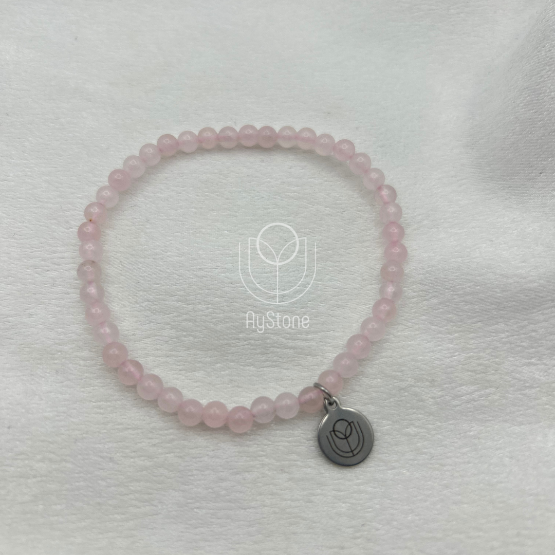 Edelsteinarmband Rosenquarz